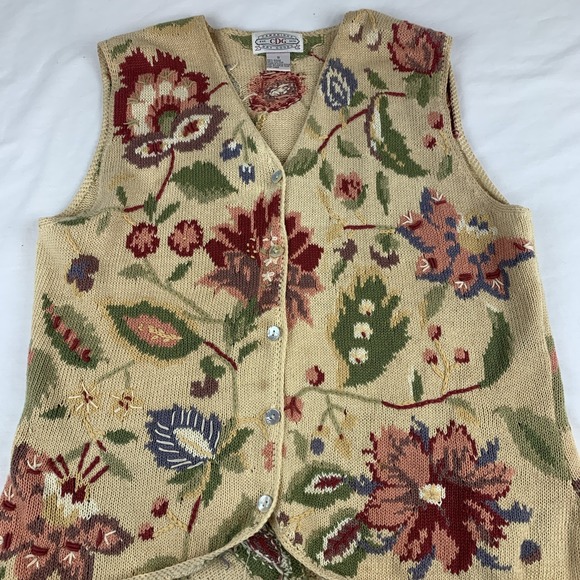 Cambridge Dry Goods Jackets & Blazers - Vintage Cambridge Dry Goods Floral Vest Small Cottagecore Grannycore